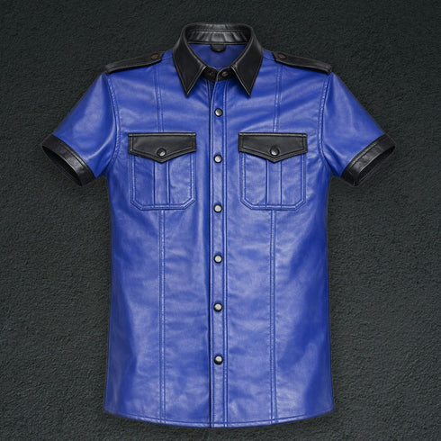 Leather Shirt with Accent