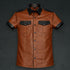 Leather Shirt with Accent