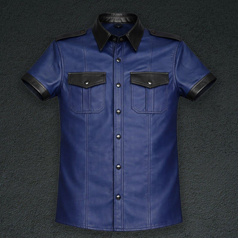 Leather Shirt with Accent