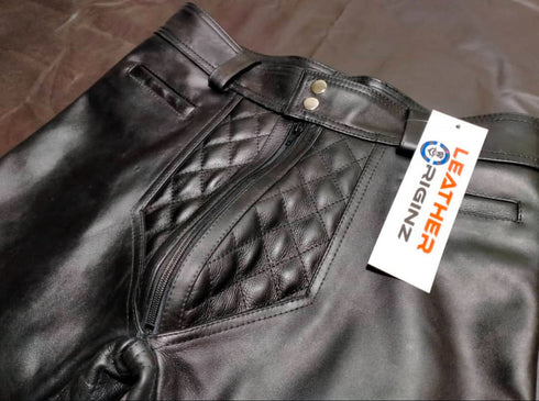 Padded Leather pants