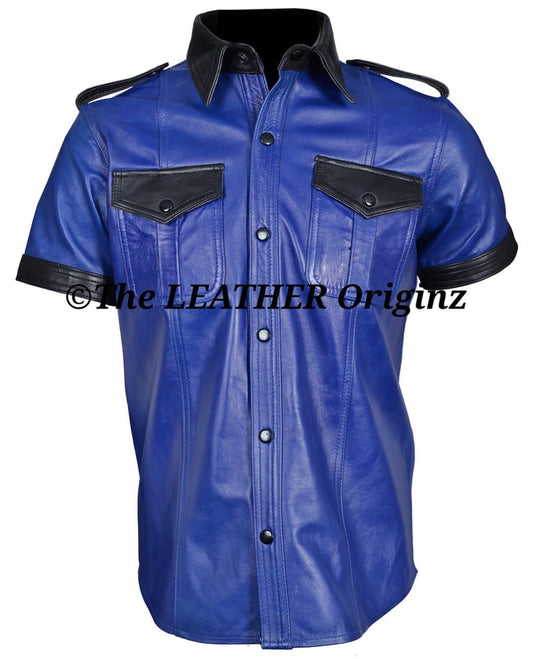 Leather Shirt with Accent