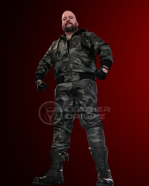 Leather Tracksuit Set