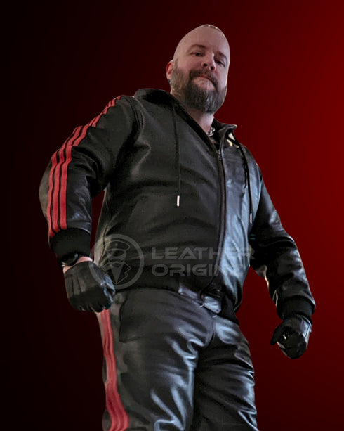 Leather Tracksuit Set