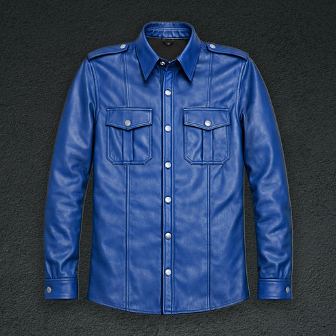 Long Sleeve Leather Shirt