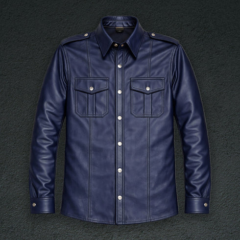 Long Sleeve Leather Shirt