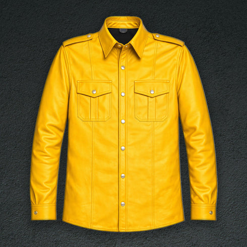 Long Sleeve Leather Shirt