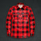 Plaid Leather Shirt - Long Sleeve