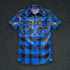 Plaid Leather Shirt - Short Sleeve