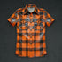 Plaid Leather Shirt - Short Sleeve