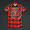 Plaid Leather Shirt - Short Sleeve