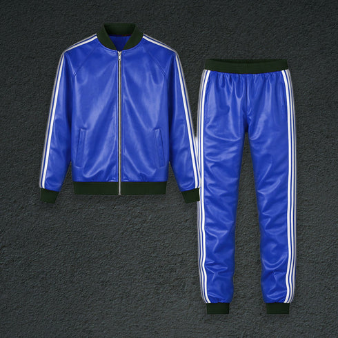 Leather Tracksuit Set